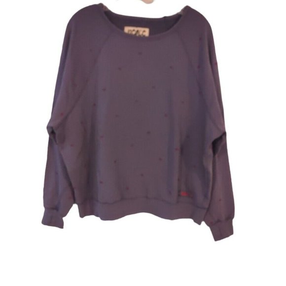 Peace Love World Tops - Peace Love World Gray Pullover Sweatshirt